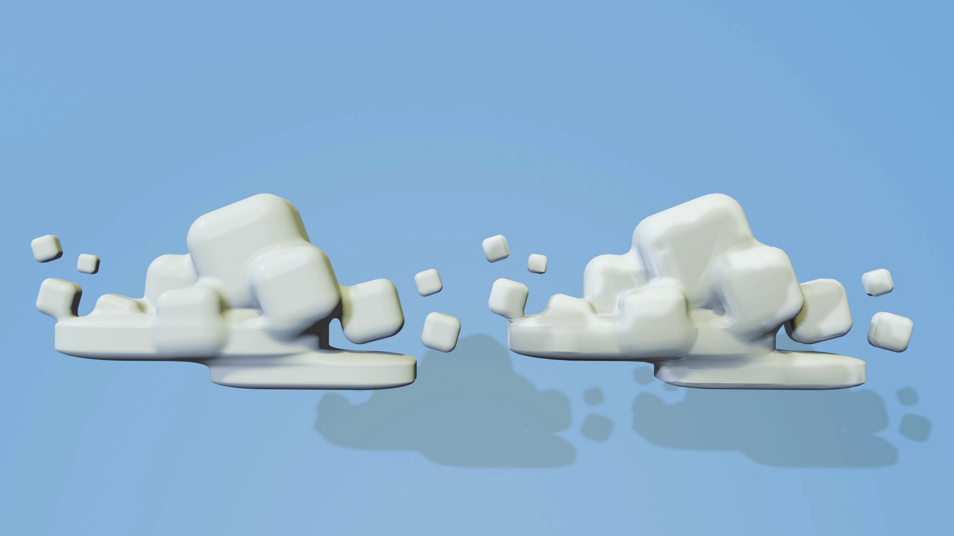 low poly cloud model