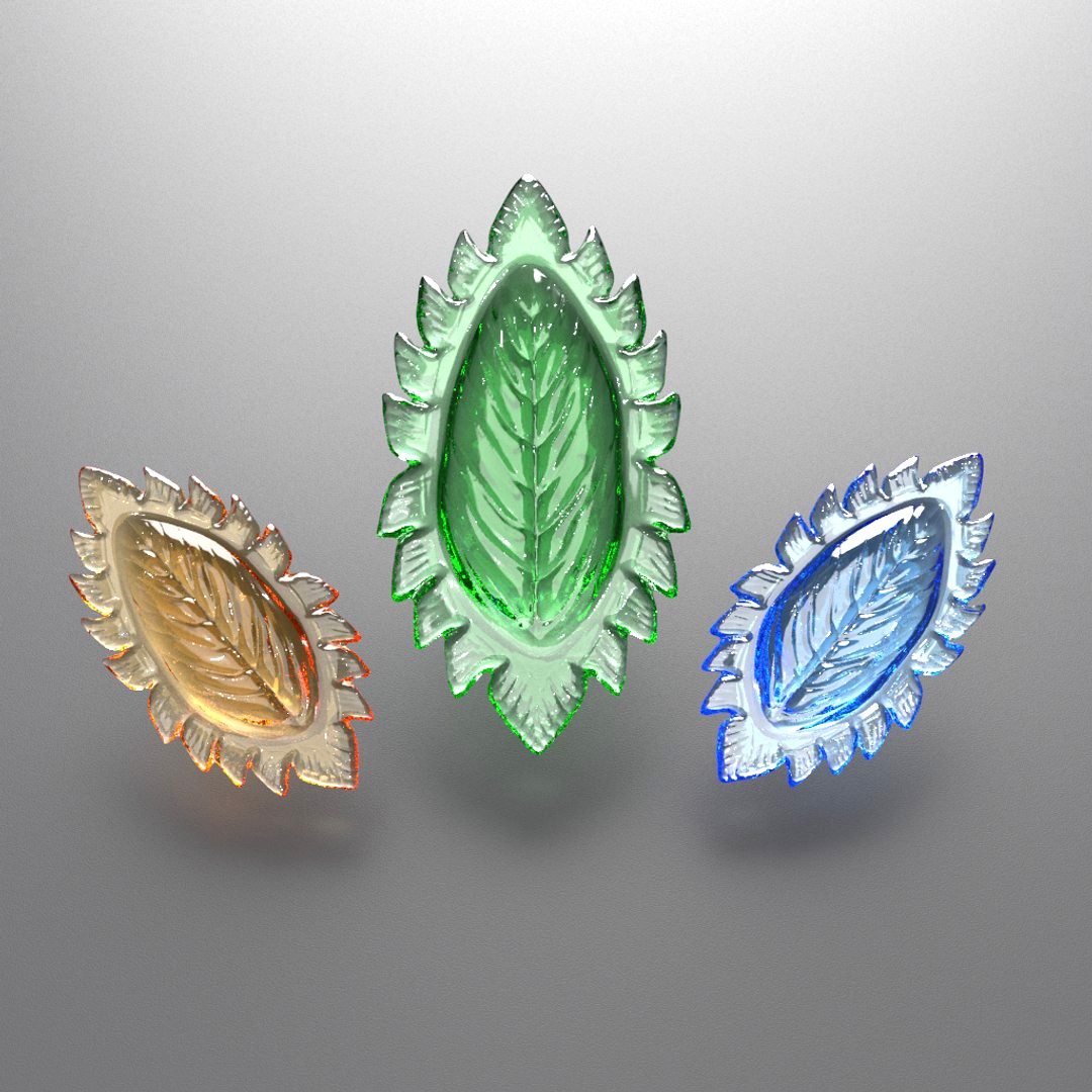 Leaf gemstone