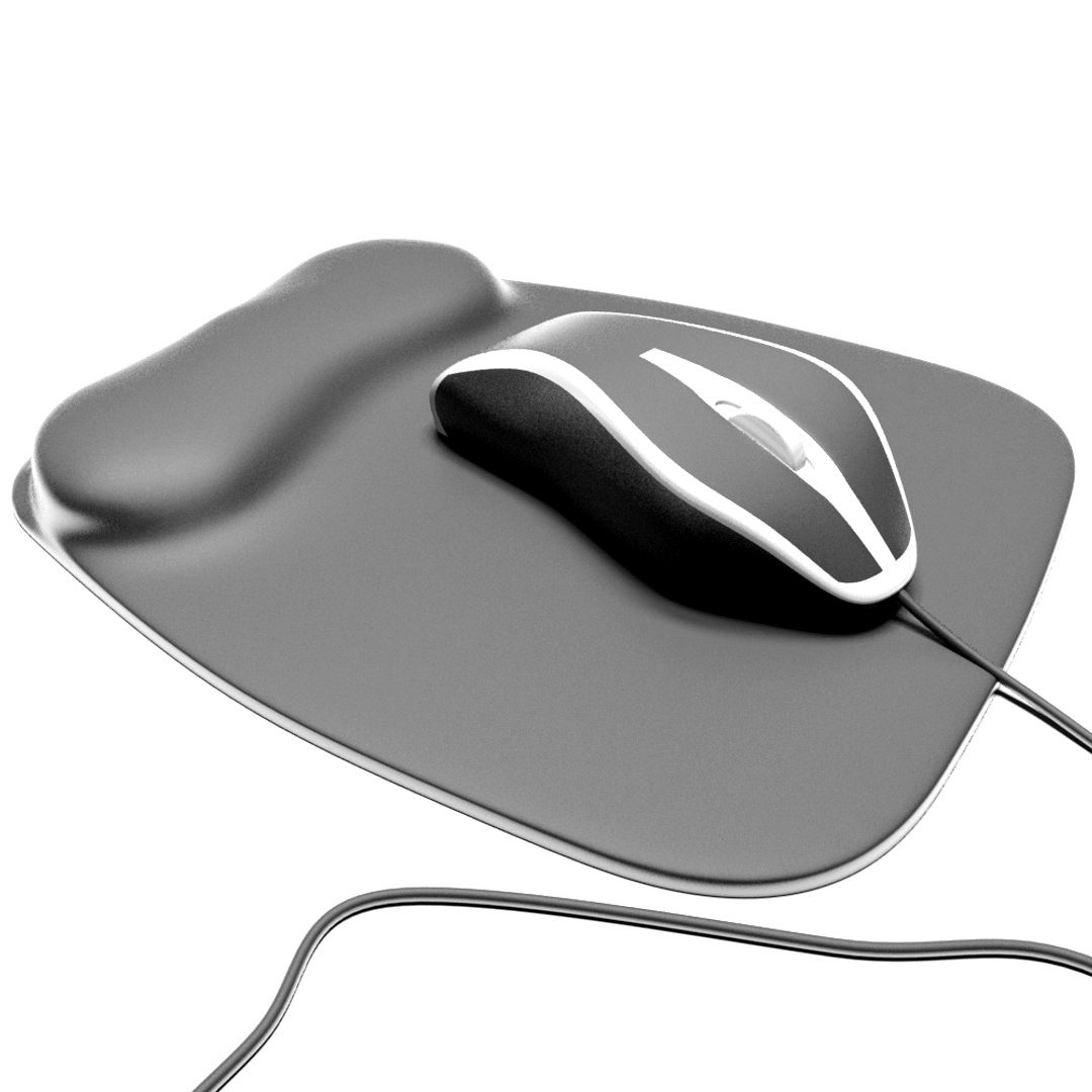 Computer mouse with mouse mat
