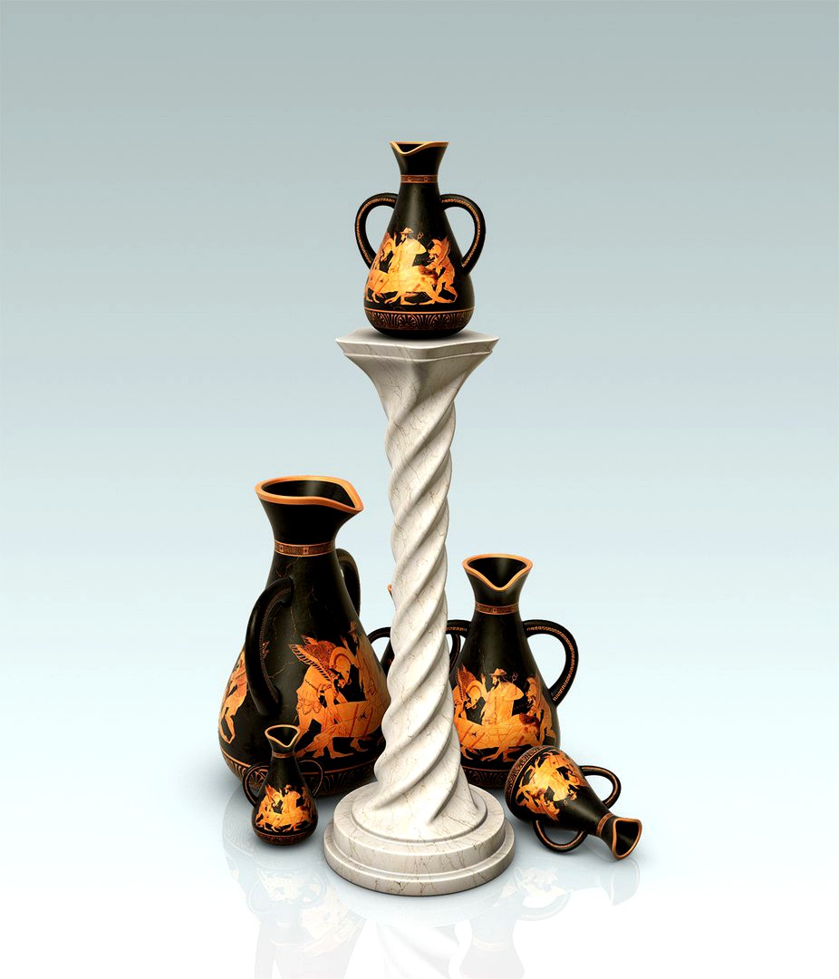 Pedestral & Greek vase