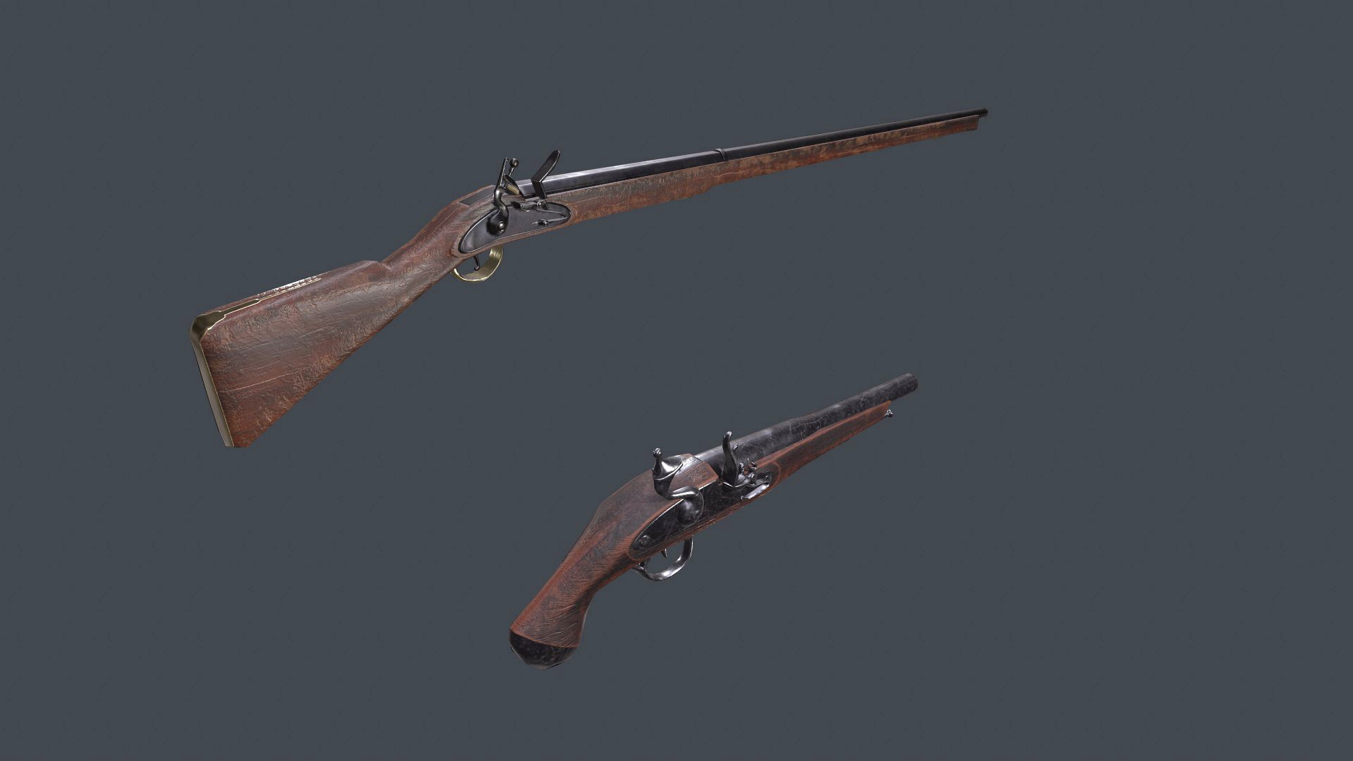 Set flintlock weapon