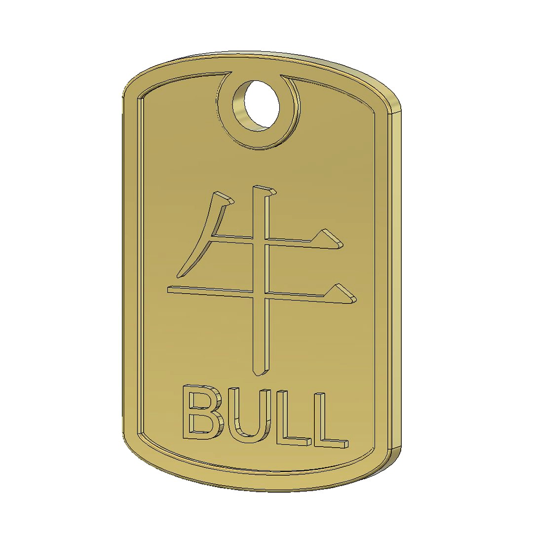 Bull Zodiac pendant CAD data