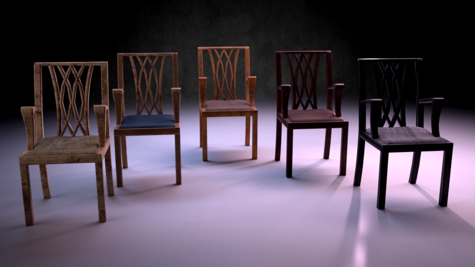 Chair M01 - The Marquis Collection VR / AR / low-poly 3D model