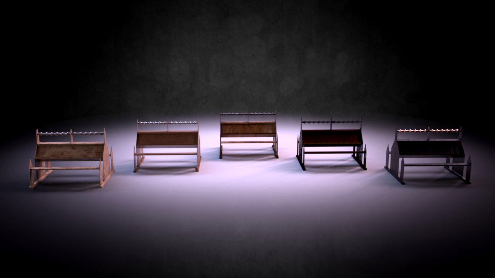 Reading Table M01 - The Marquis Collection VR / AR / low-poly 3D model