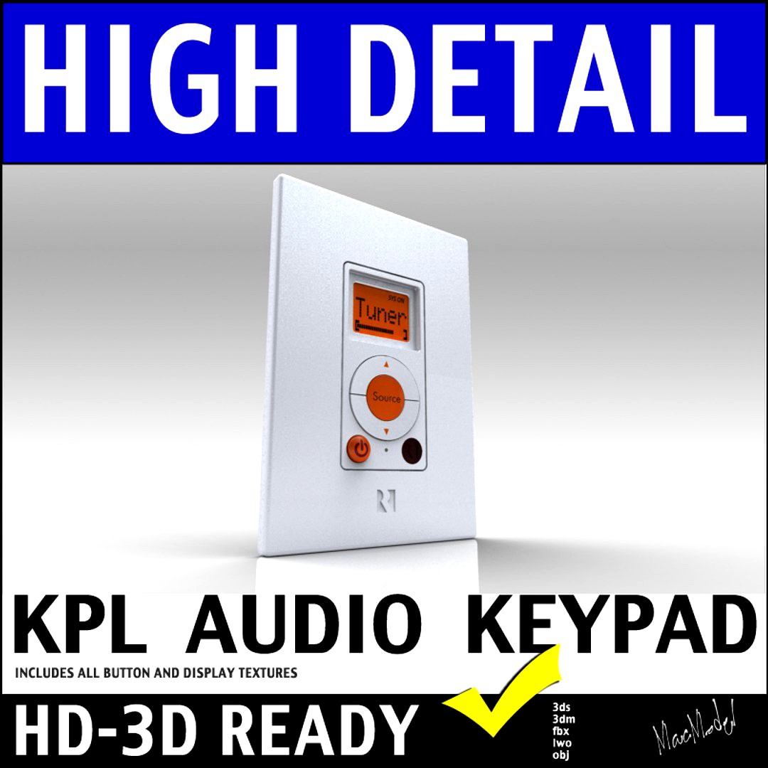 Russound KPL Advanced System Home Audio Keypad 3D Model