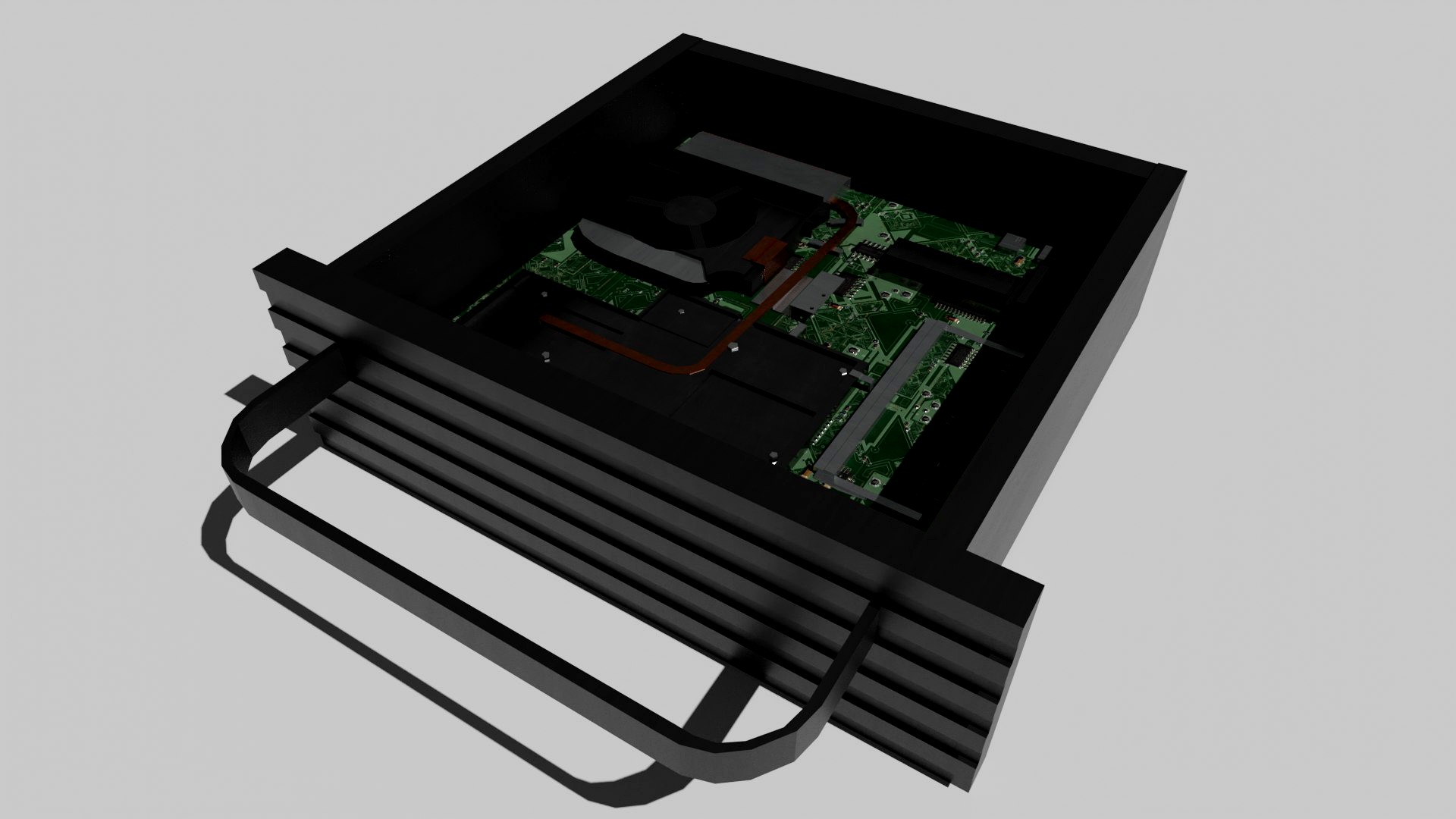 3D server single computer Low-poly 3D model