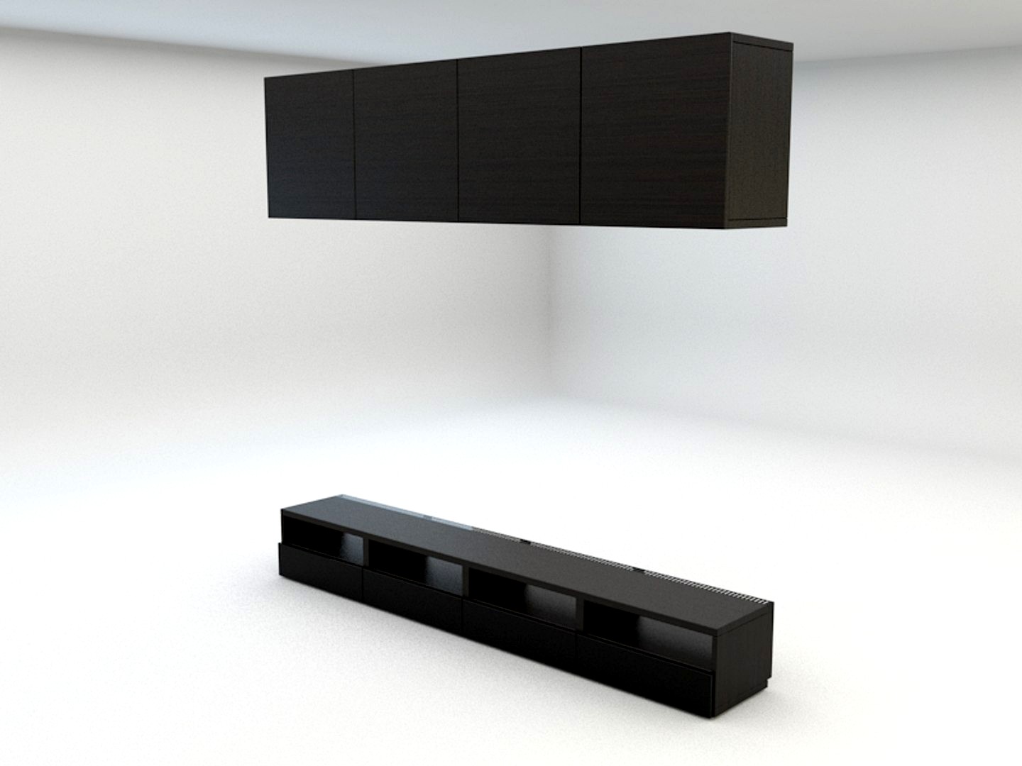 ikea besta livingroom TV panel with media storage 04