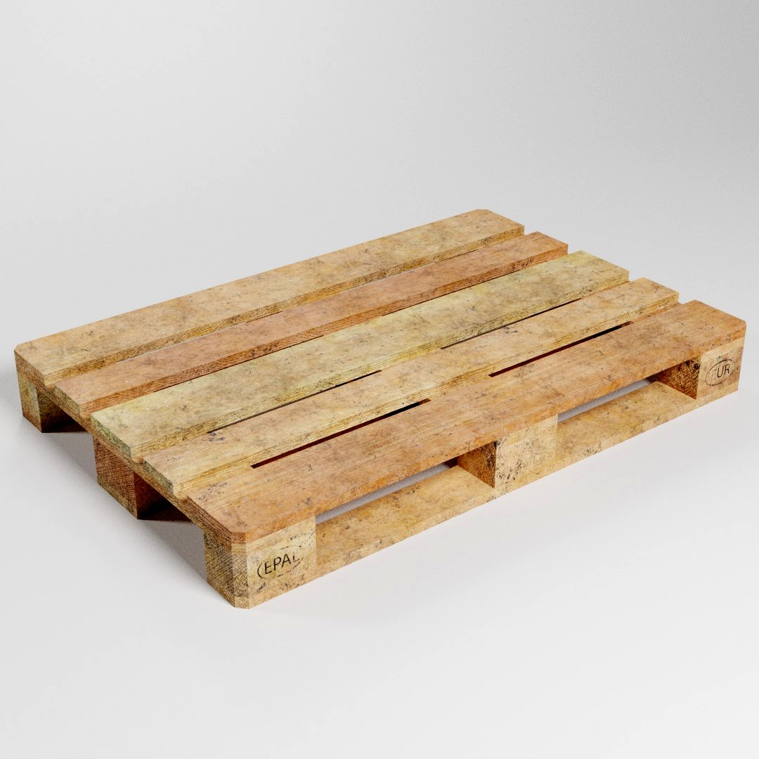 Wooden euro pallet used condition with dirt