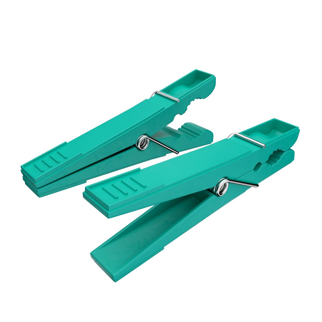 Cyan Plastic Clothespin