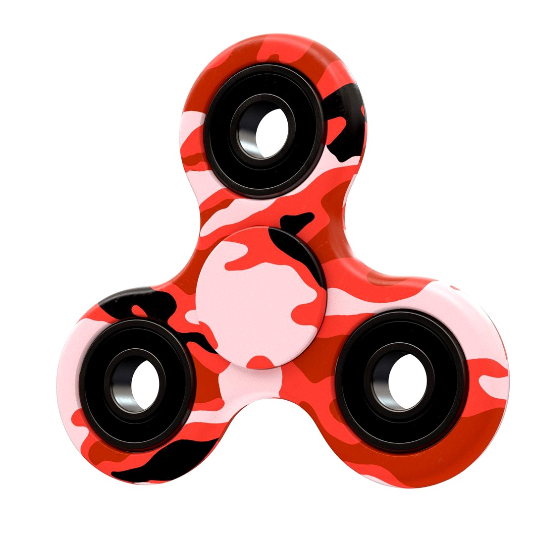 Red camo spinner