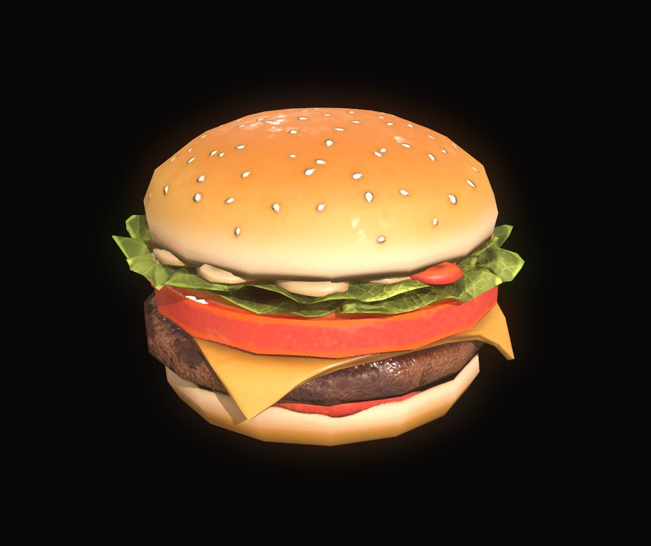 Lowpoly Hamburger
