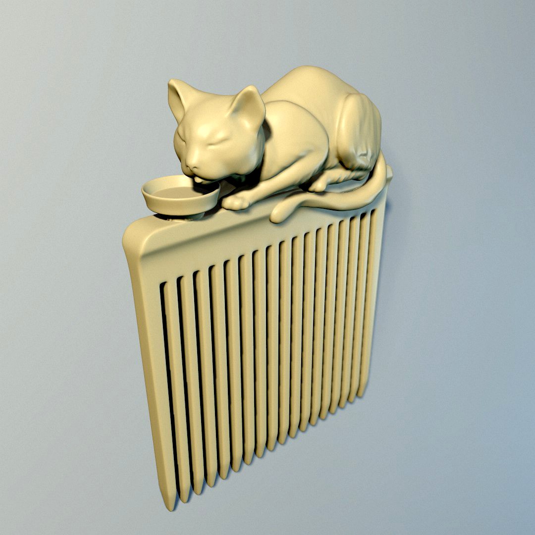 Hair comb "Cat"
