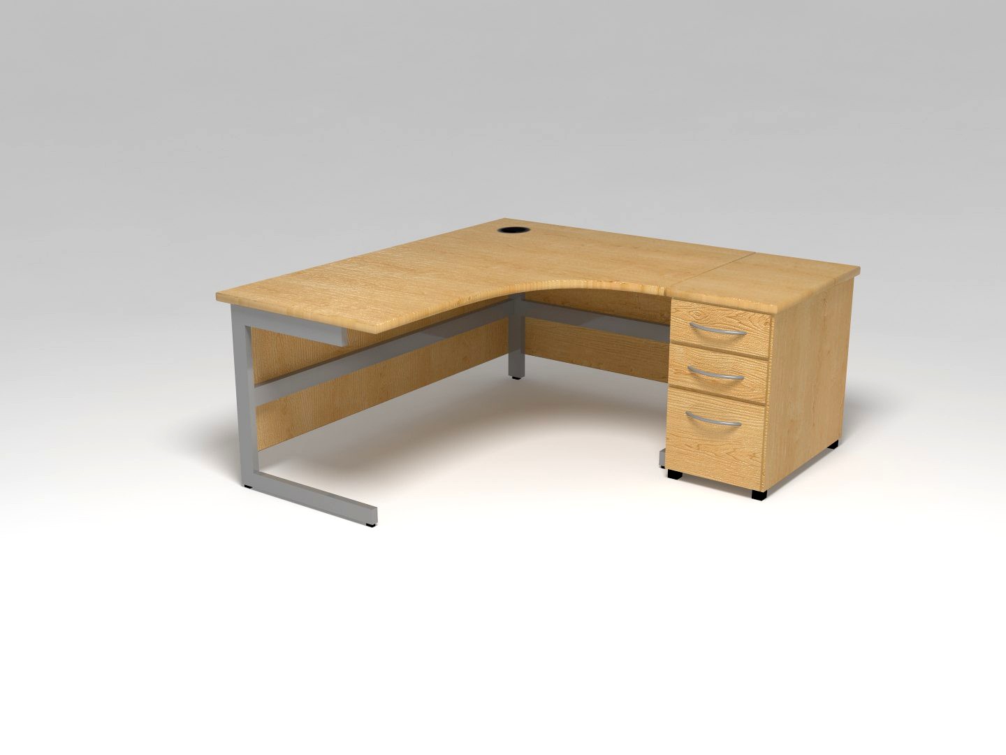 Office Desk with Filing Cabinet