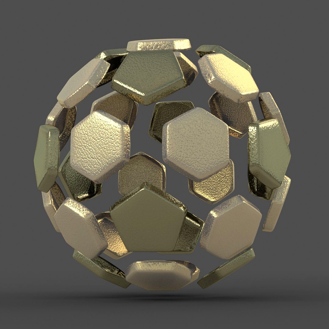 Soccerball split C gold