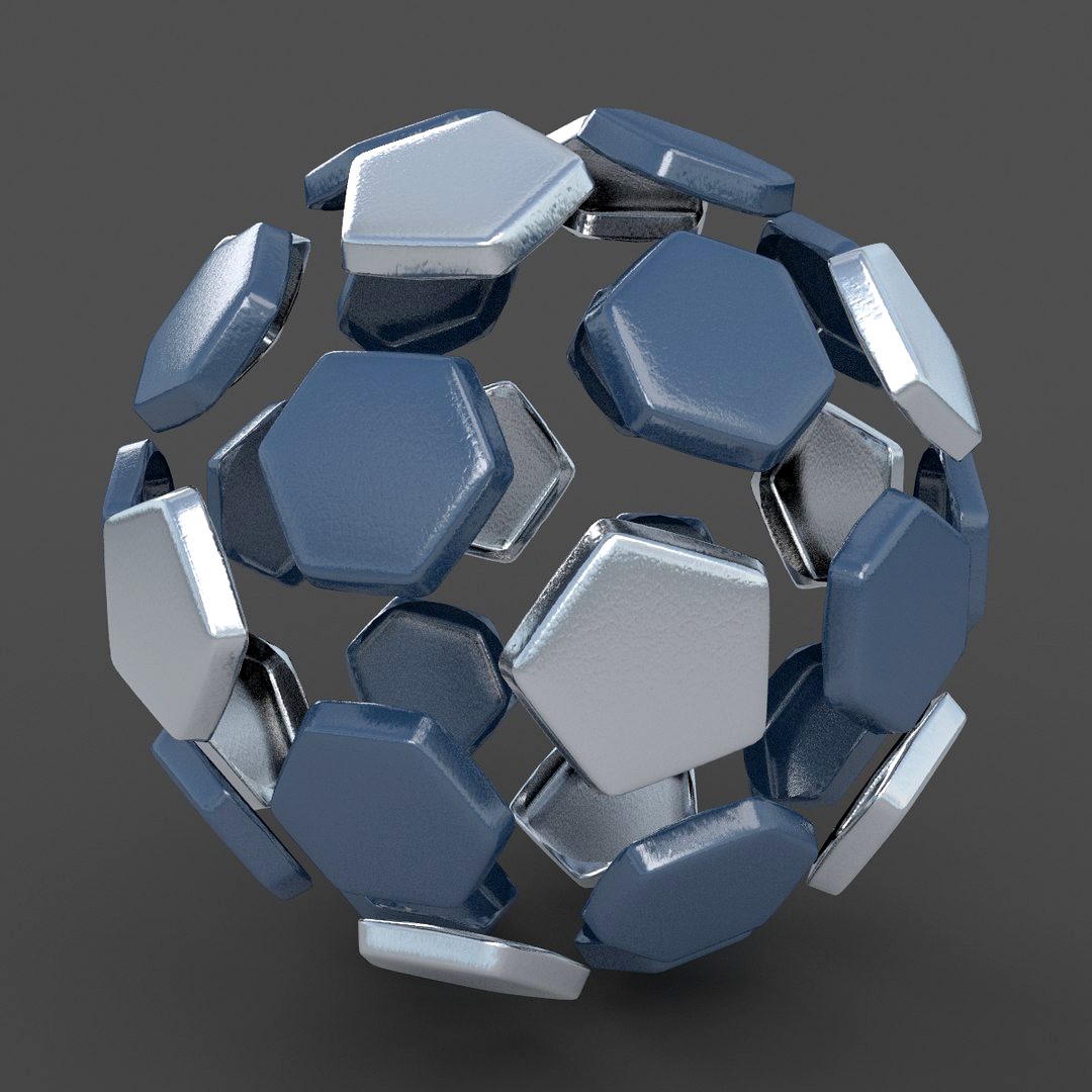 Soccerball split C blue black