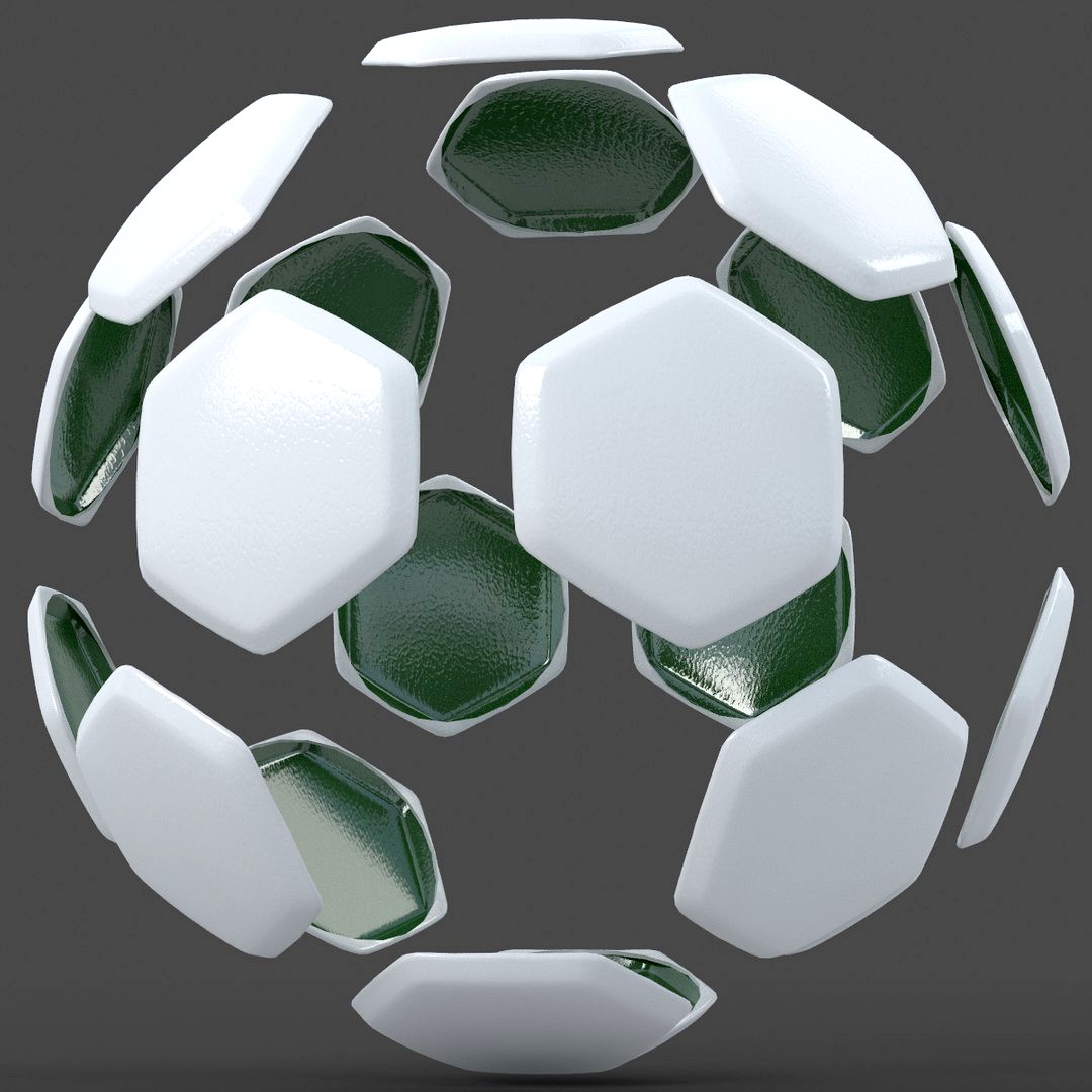 Soccerball split B green