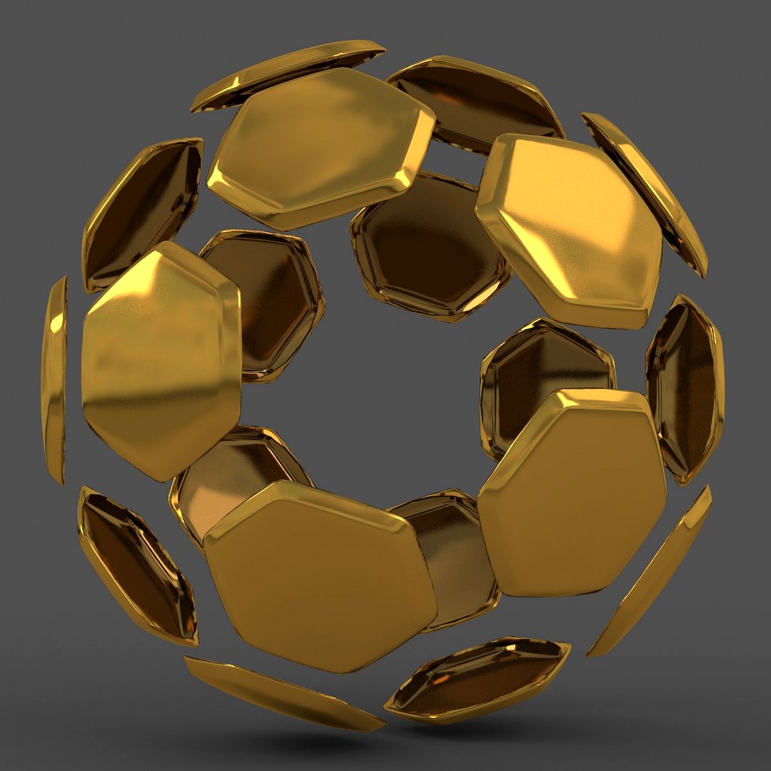 Soccerball split B golden