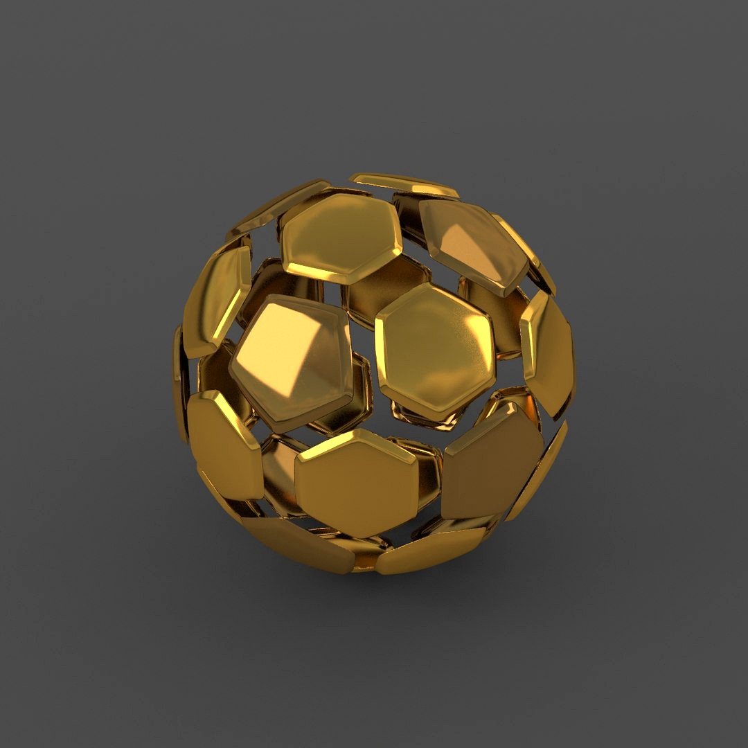 Soccerball split A golden