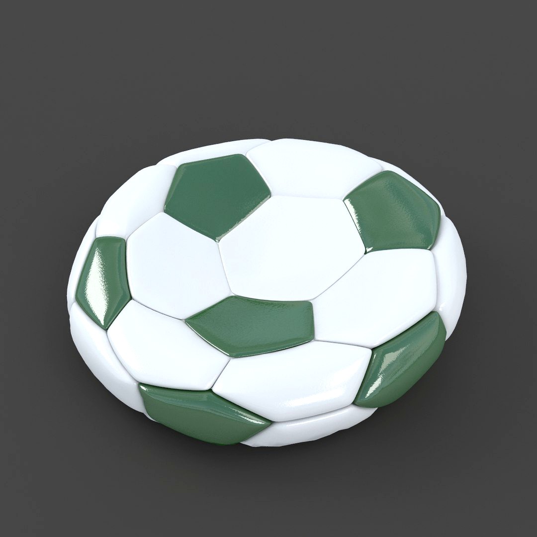 Soccerball flat green