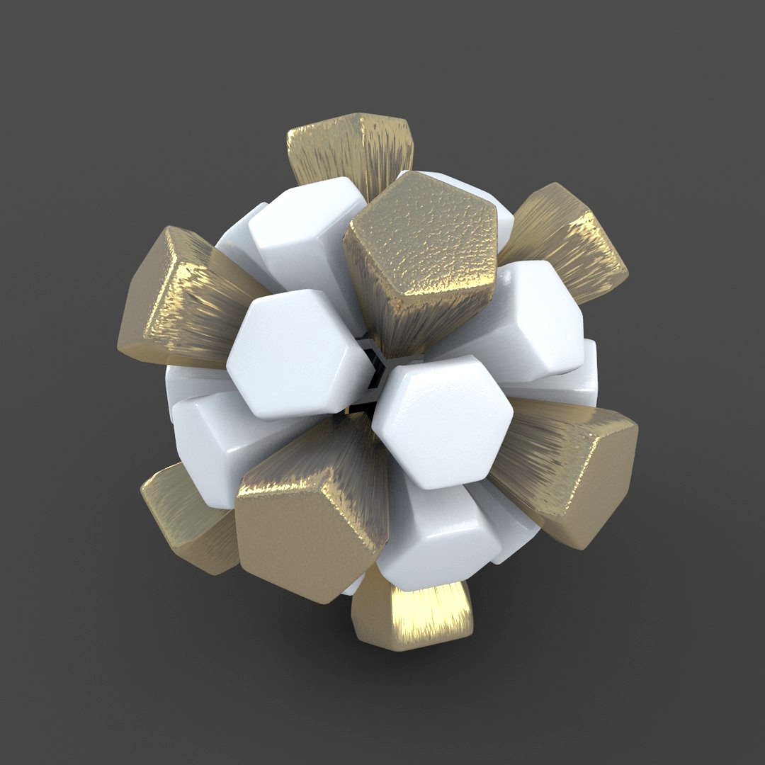 Soccerball explode white gold