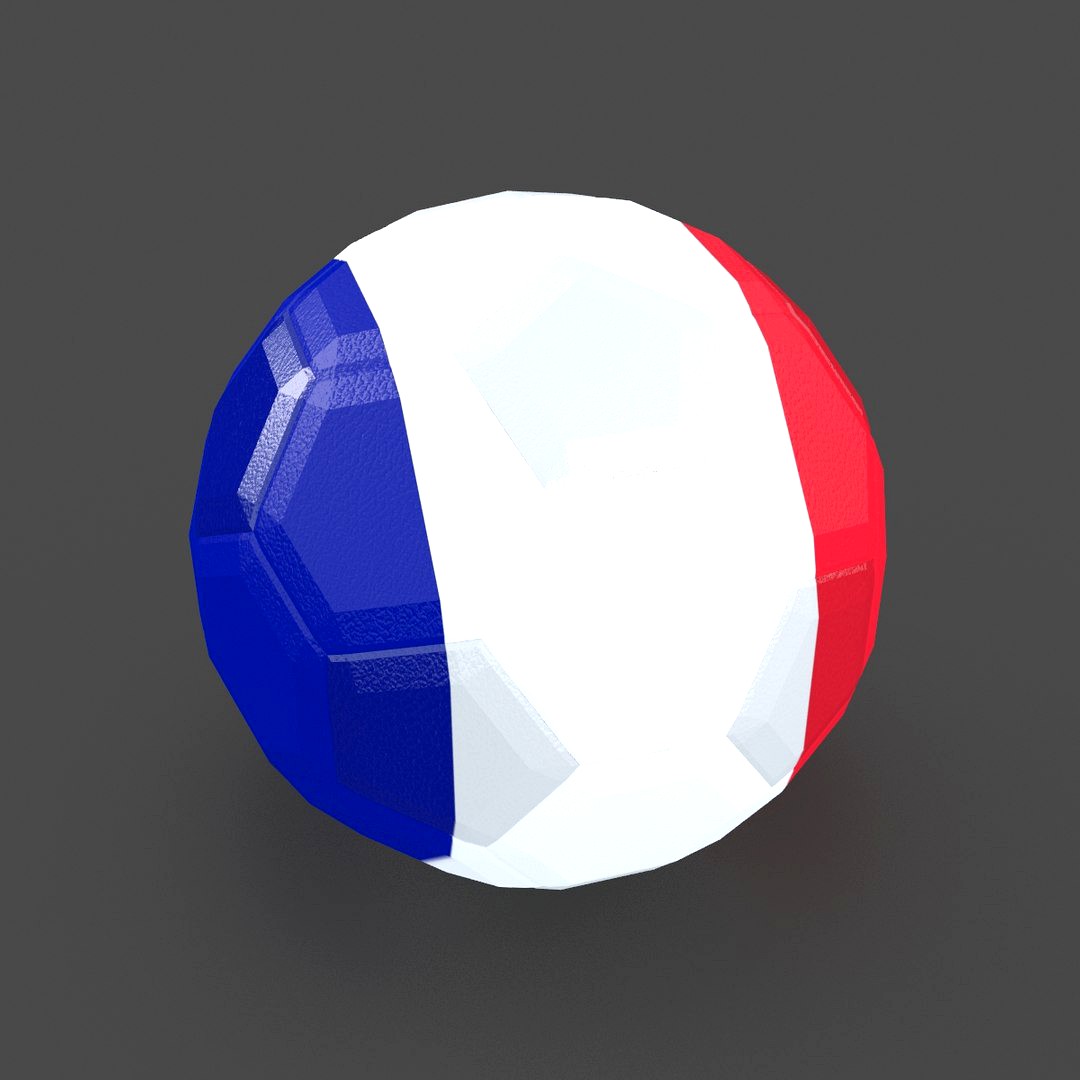 Soccerball LowPoly France