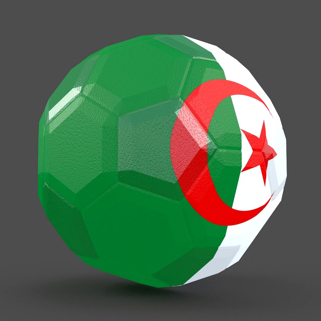 Soccerball LowPoly Algeria