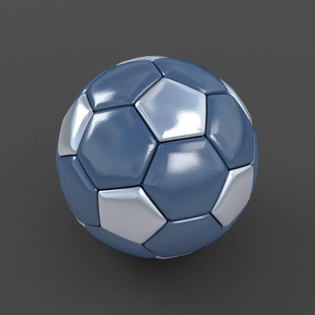 Soccerball big holes blue black