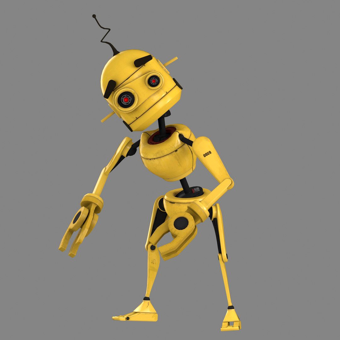 Yellow robot puppet v2