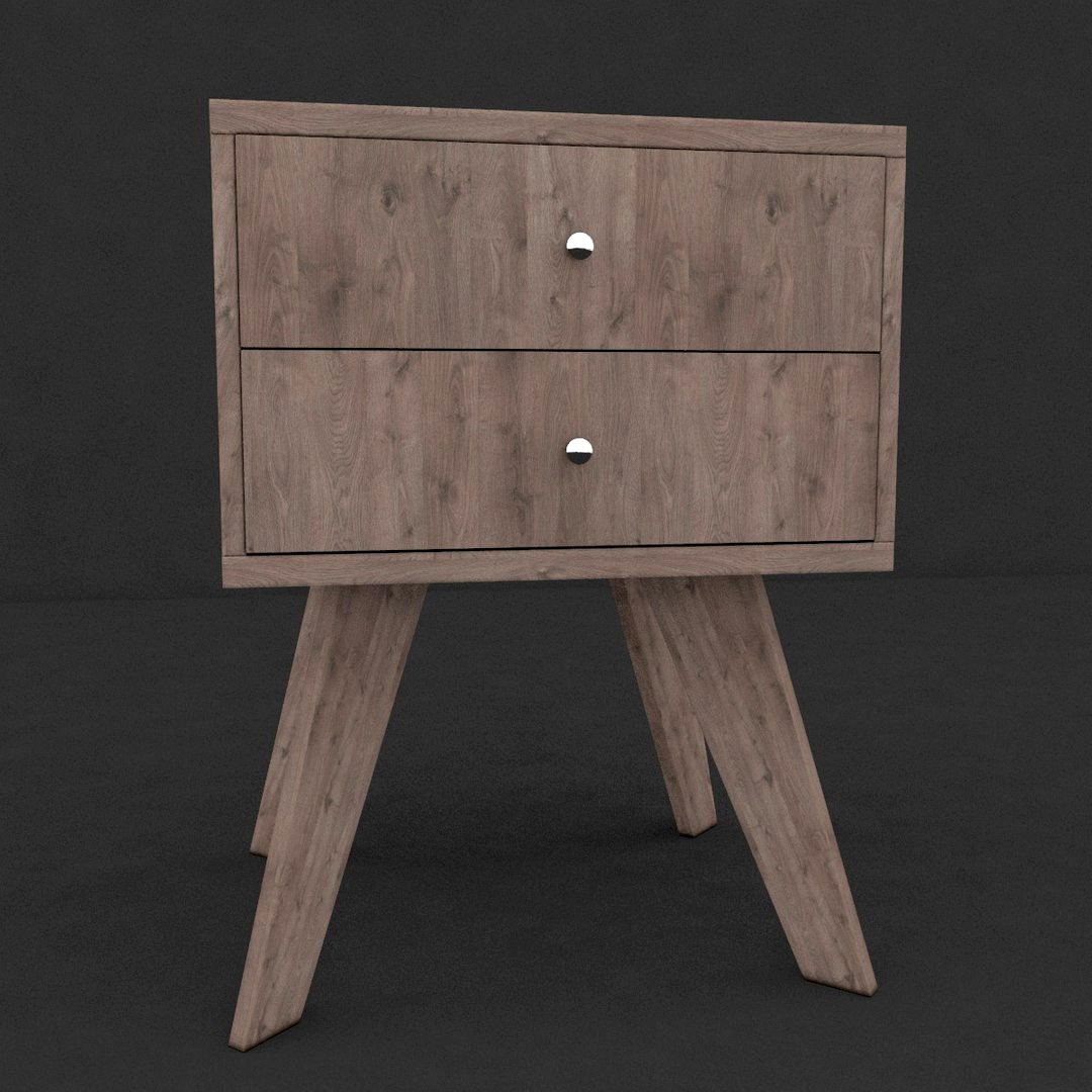 Nightstand Rubberwood