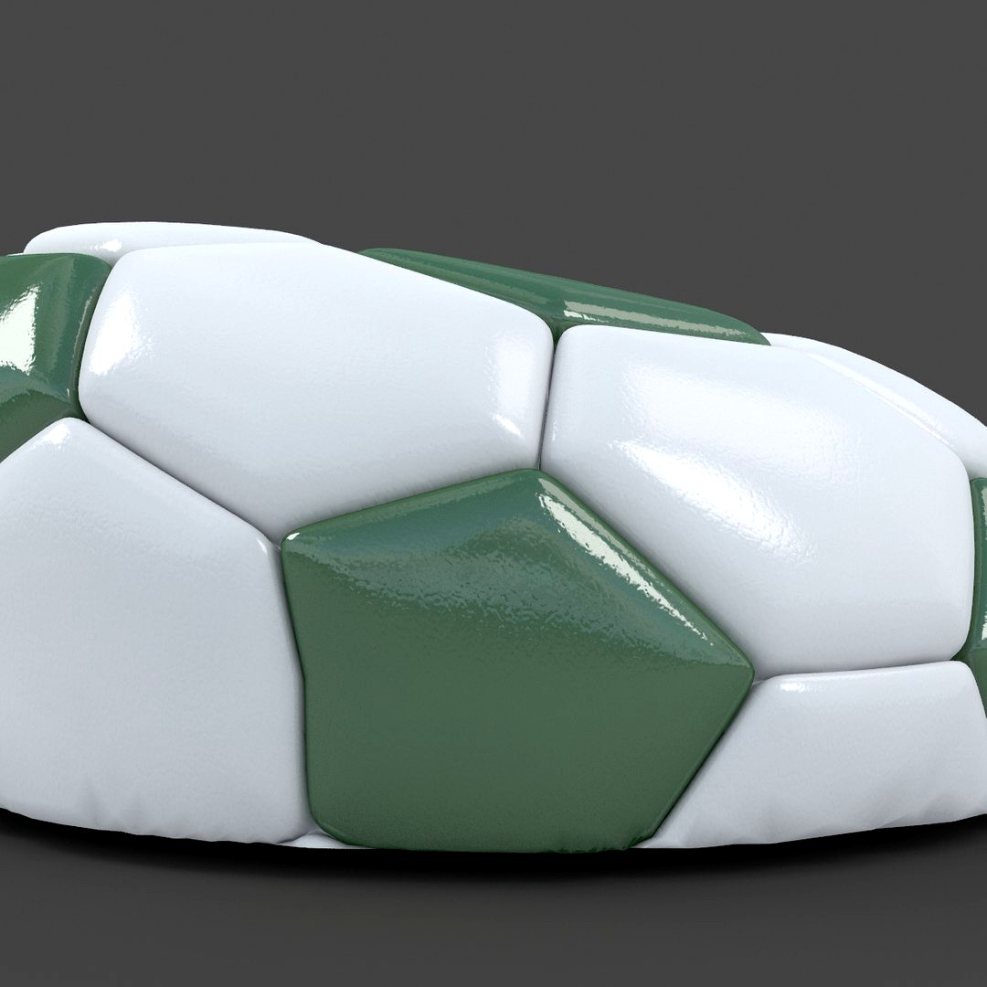 Soccerball empty green