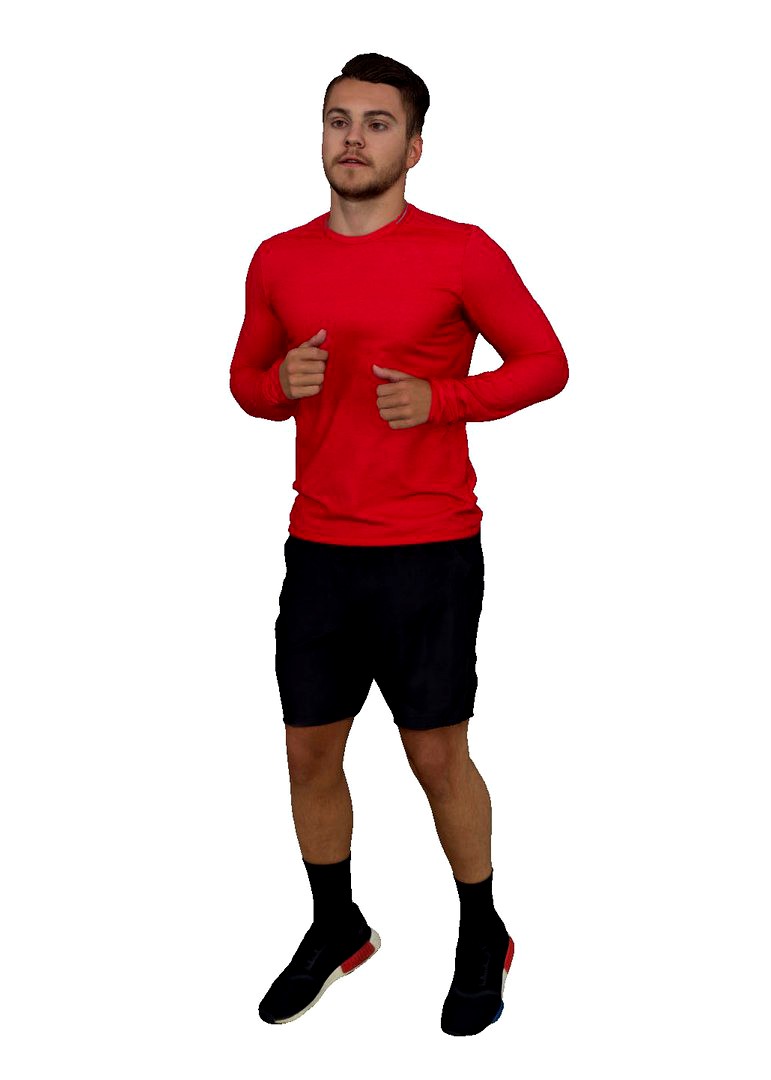 Sporting man in red t-shirt