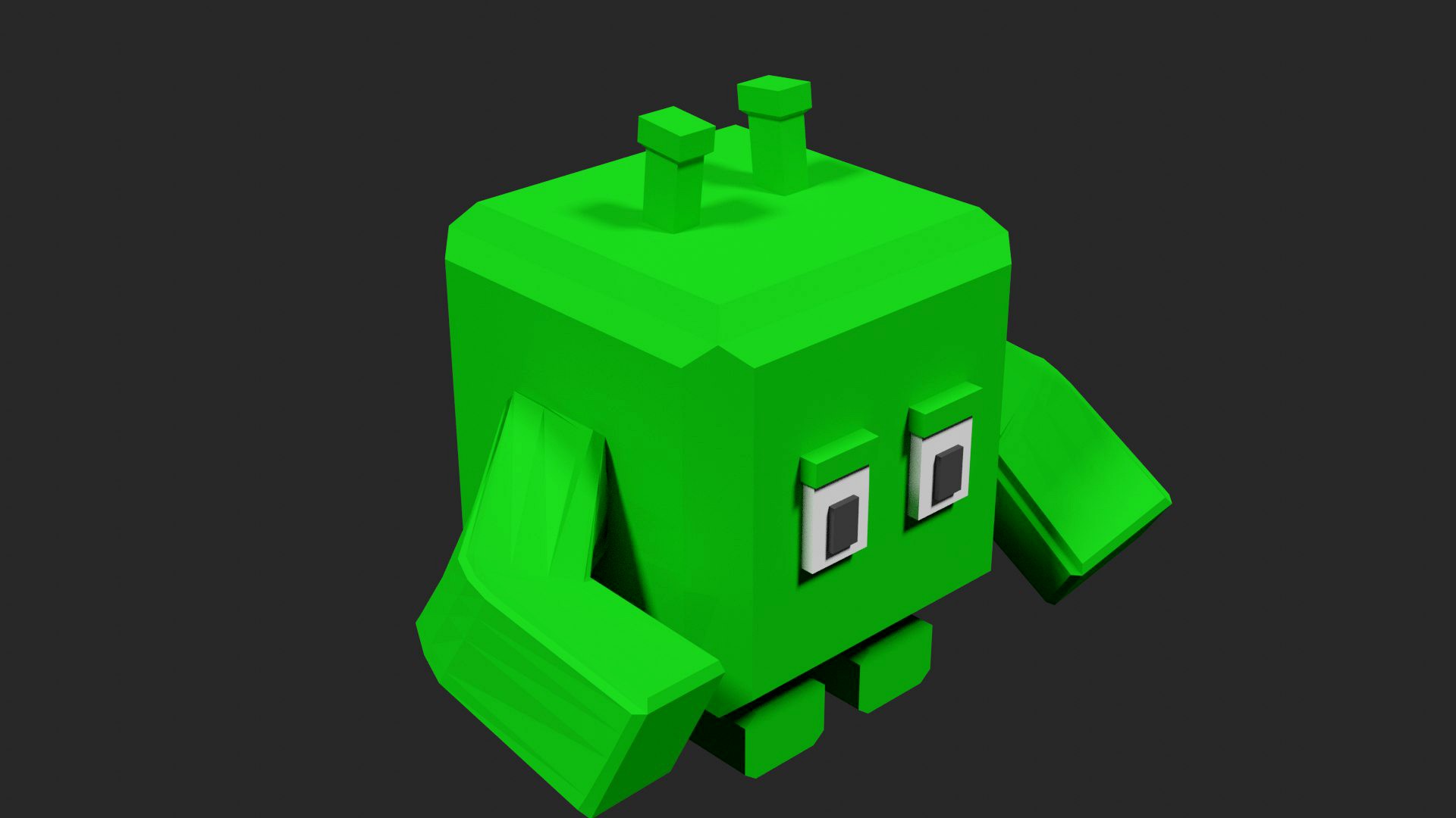 Lowpoly fantasy Character named Cuby