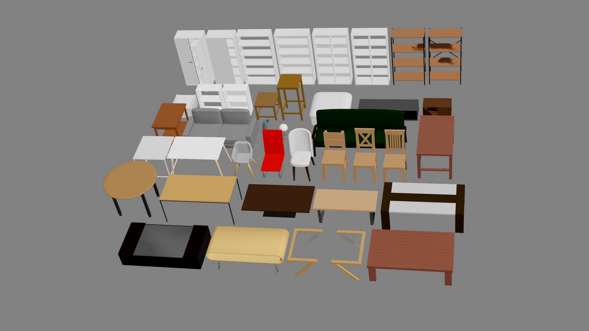 Furniture Set for Game Development