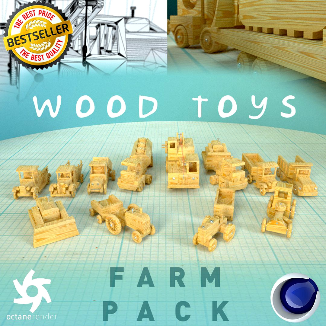Wood Toys Farm Pack