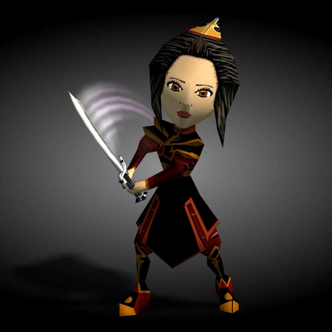 Chibi Warrior Rigged