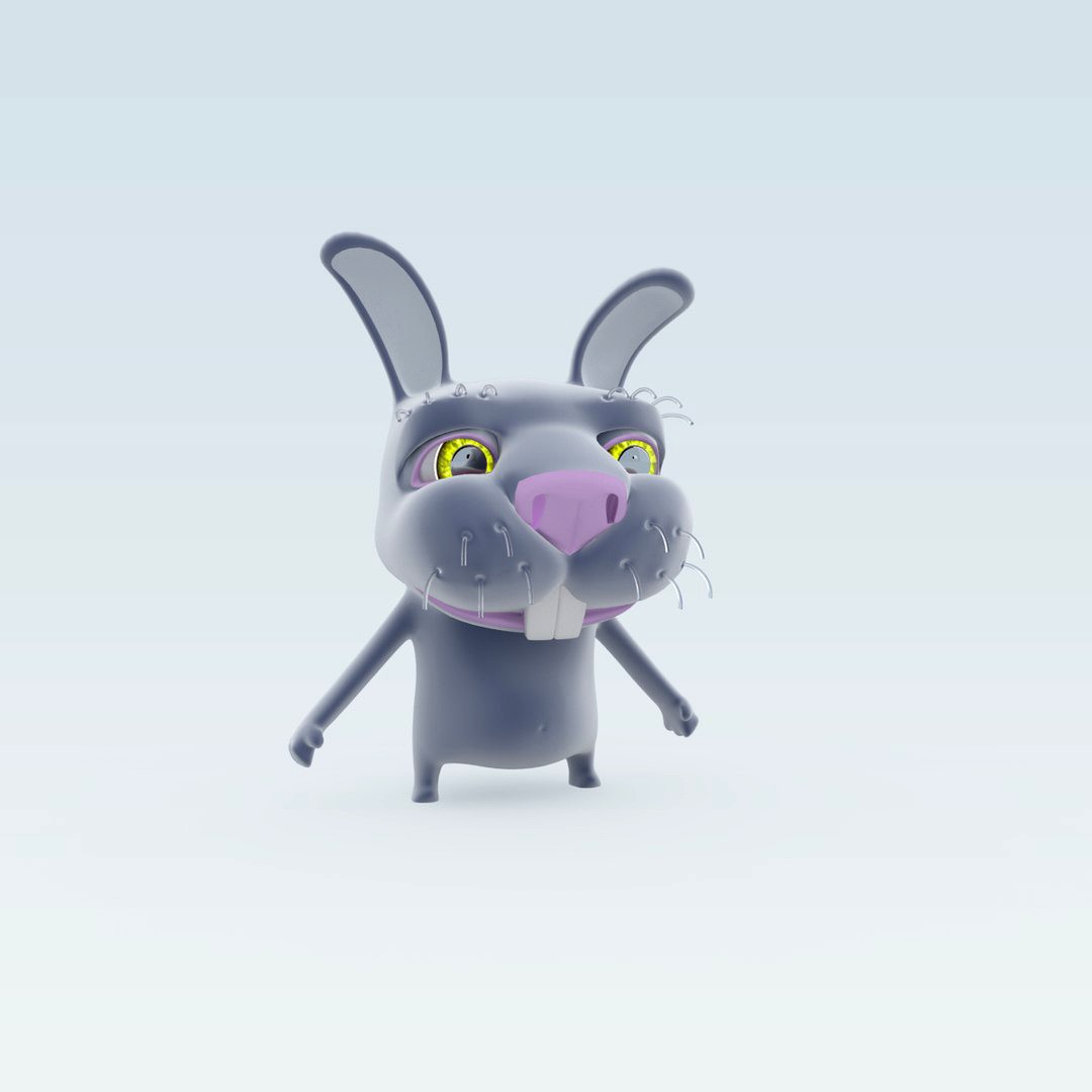 easter gray bunny cartoon