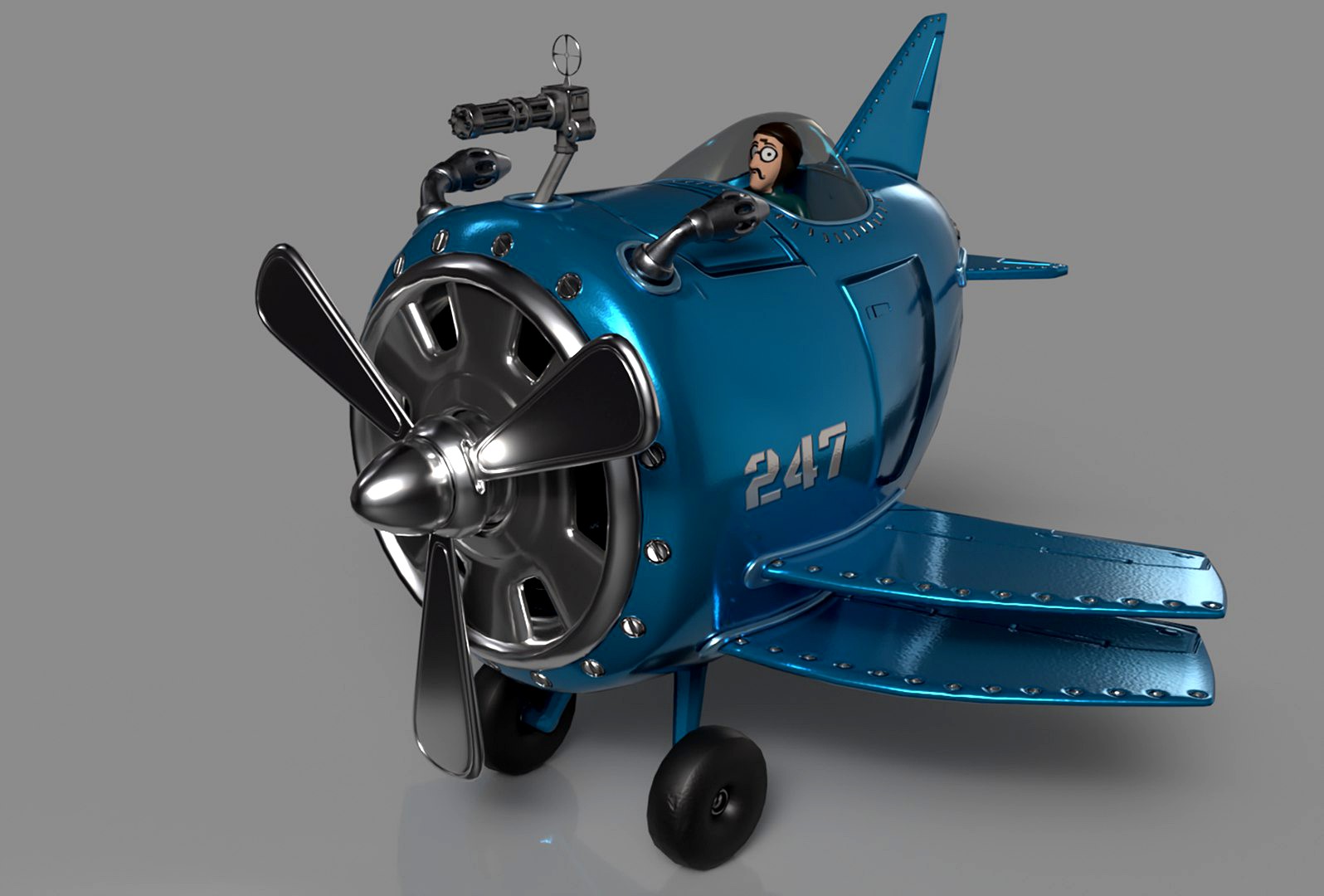 Cartoon Aircraft Code 247