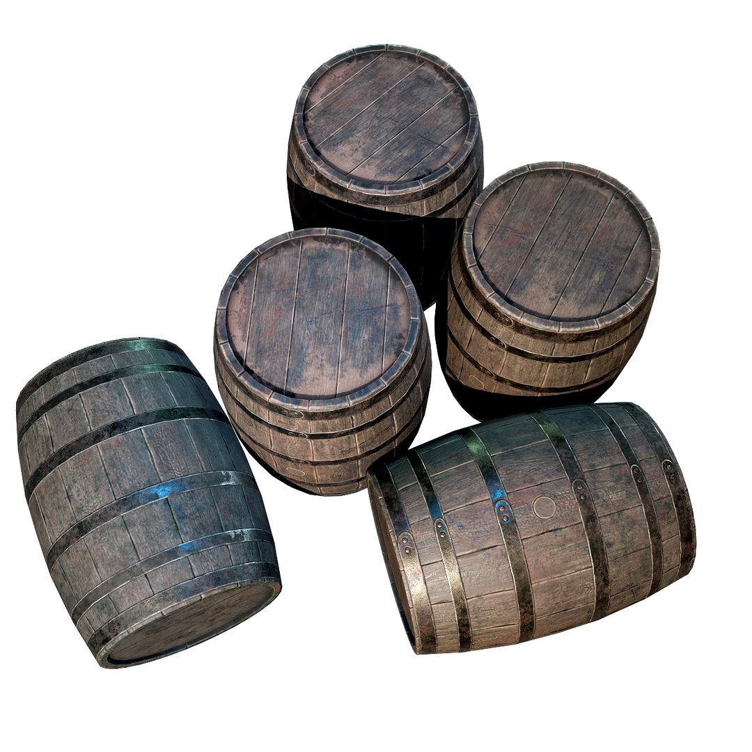 Old wood whiskey barrel