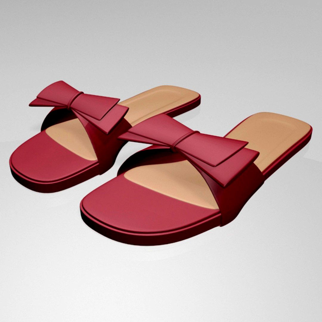 Double Bow Slide Sandals 01