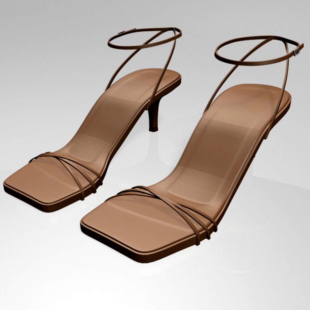 Square-Toe Strappy Stiletto Sandals 02