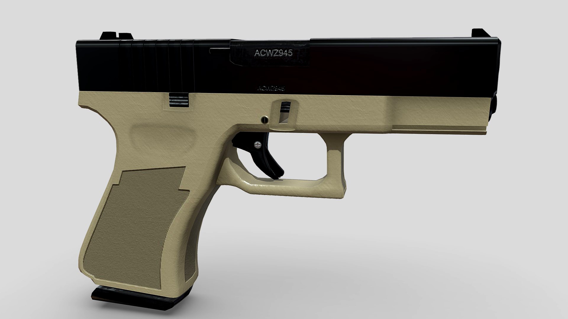 Modified 9mm pistol