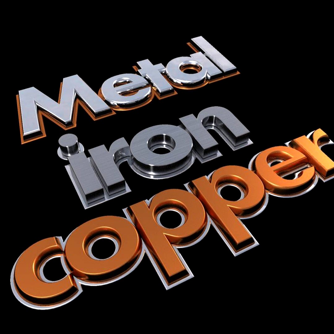 Metal text