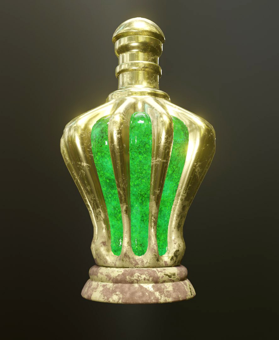 Gold Potion Bottle