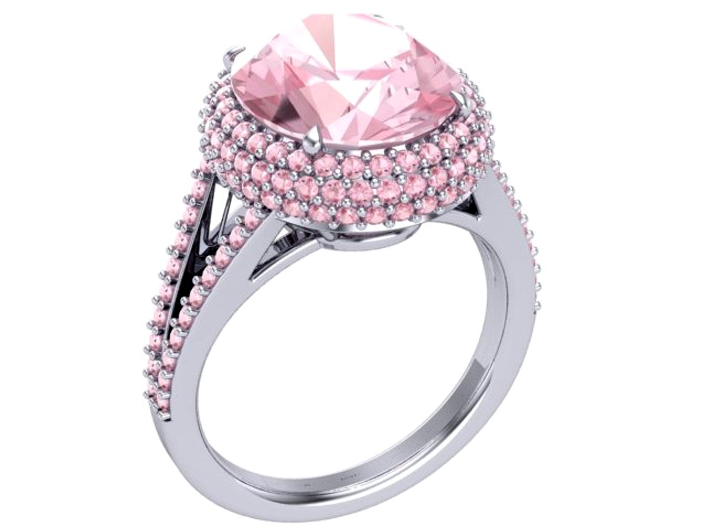 Oval split shank ring