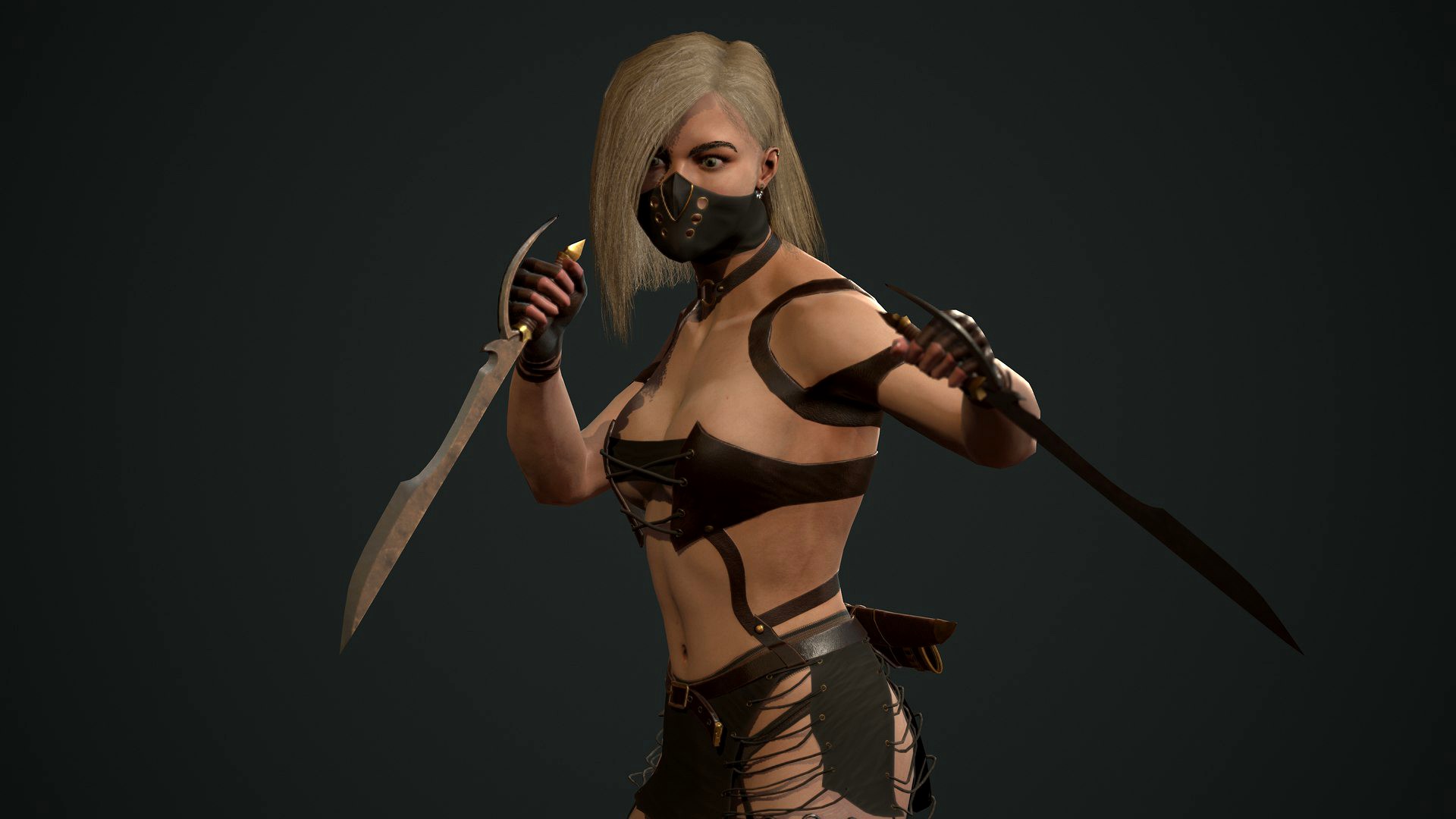 Thief-Girl- Game Ready Low-poly 3D model