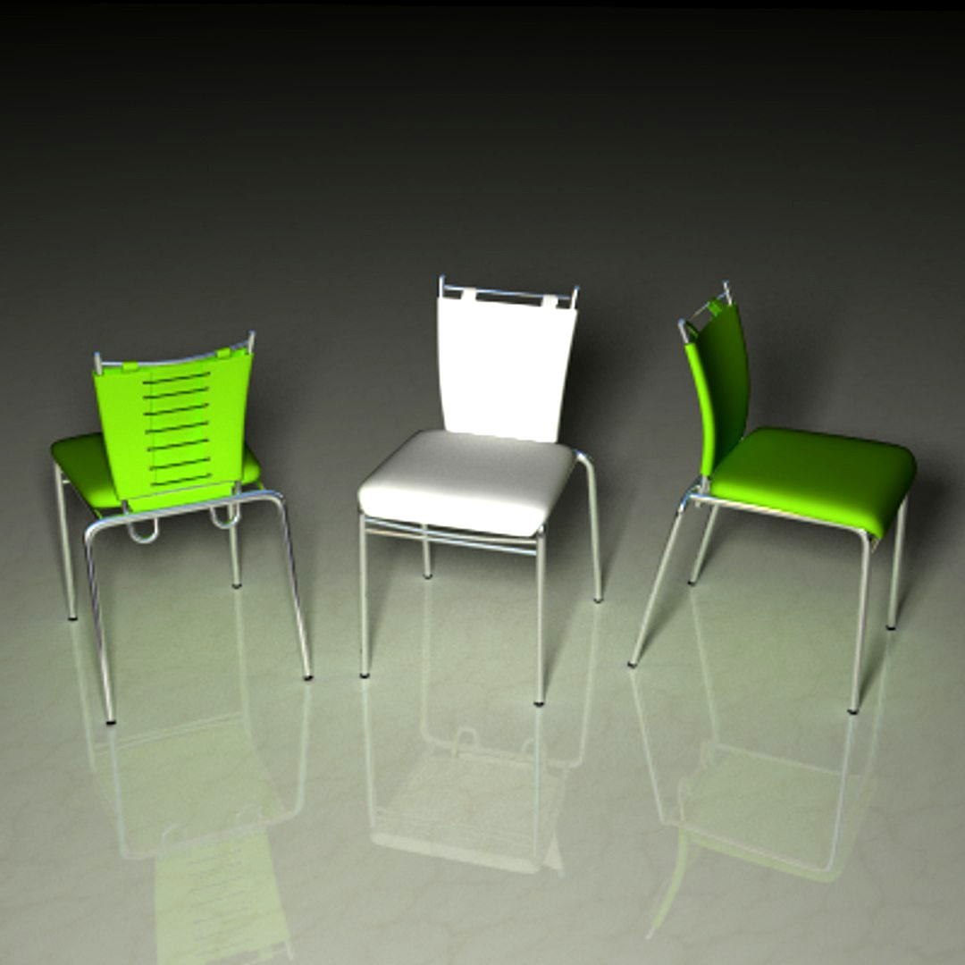 Leather and Chrome Chair