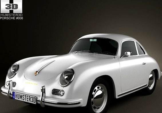 Porsche 356A coupe 1959 3D Model
