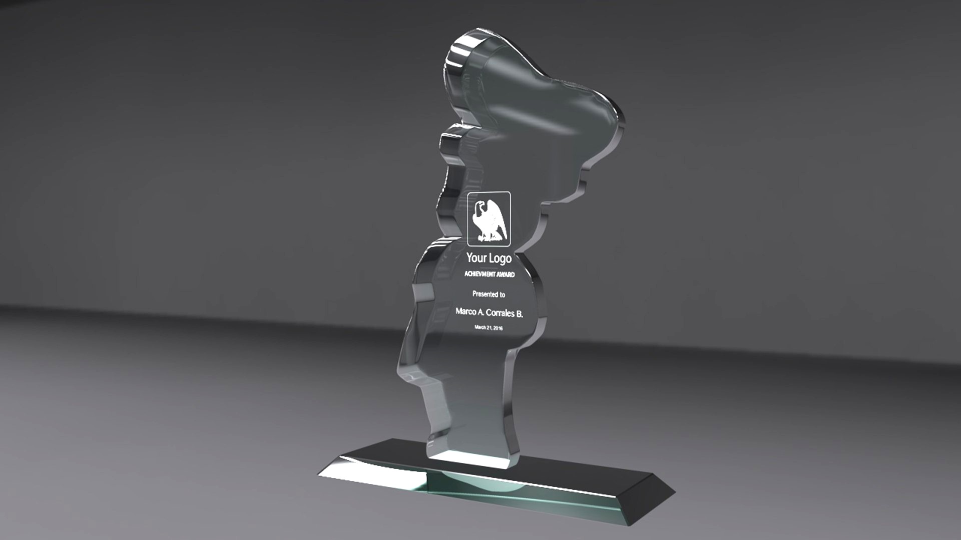 Bear Award glass