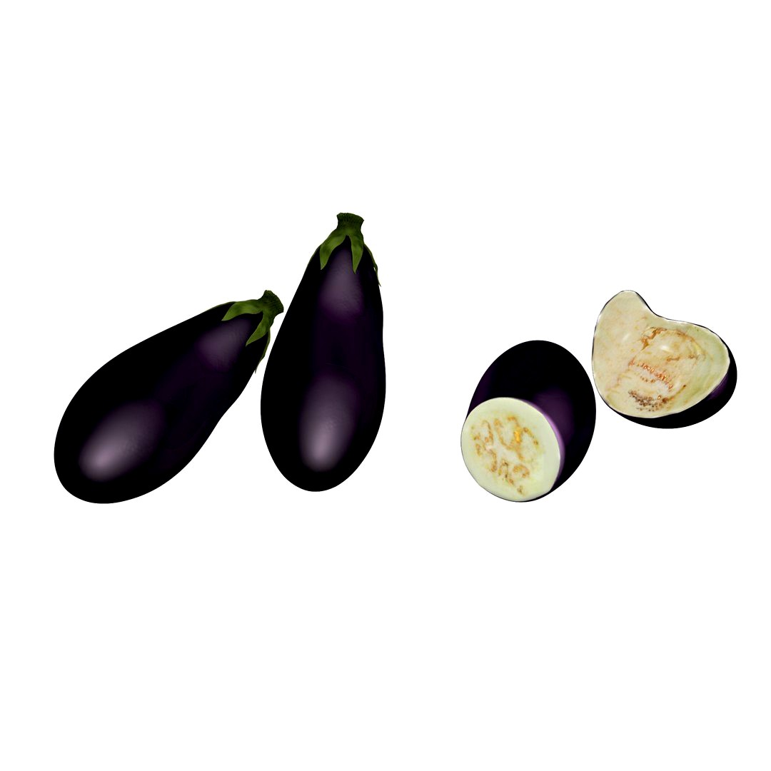 Eggplant Aubergine model and printable(1) 3d