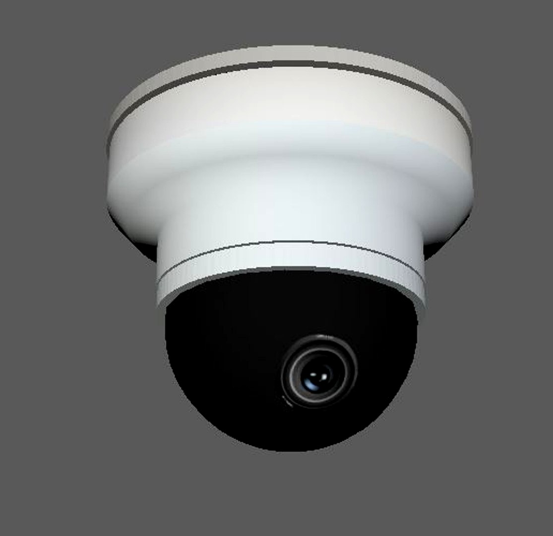 Dome Security Camera low poly